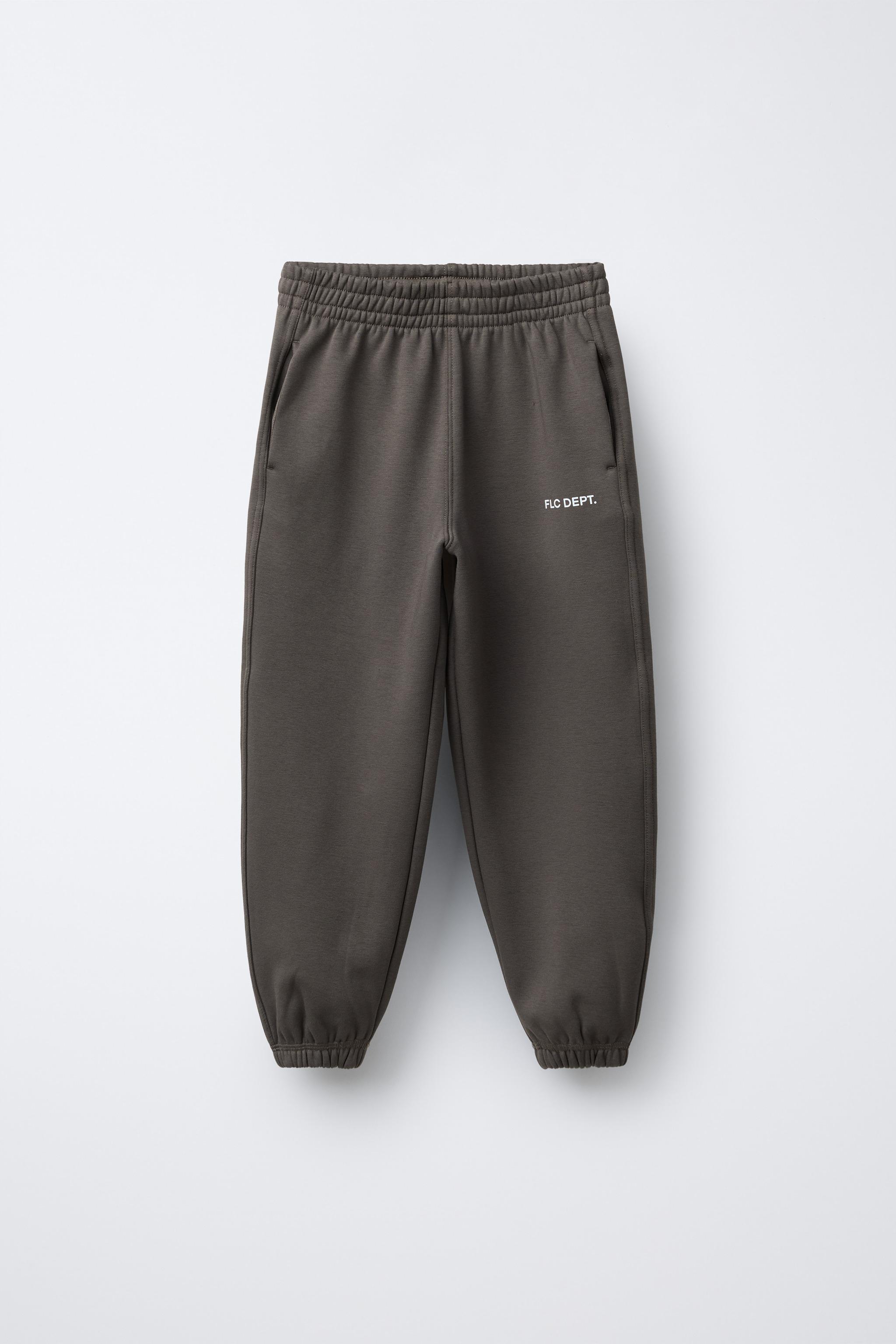 TEXT PRINT BALLOON PLUSH PANTS